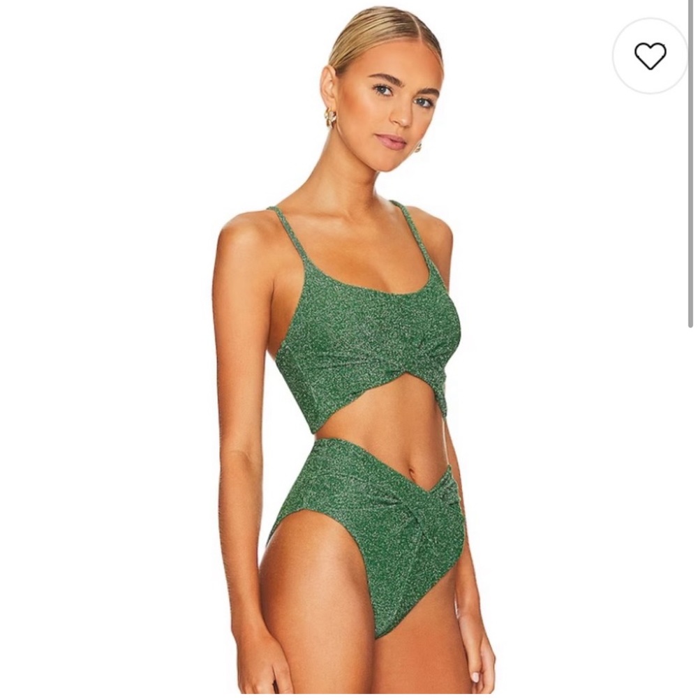 Beach Riot Green Sparkle Bikini